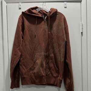 Billabong Rust Skull Zip-Up Hoodie